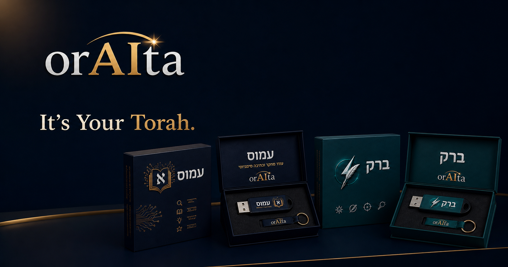 עמוס וברק, המוצרים התורניים של orAIta, לצד הסלוגן It's Your Torah